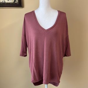Express V-Neck Short Sleeve Top